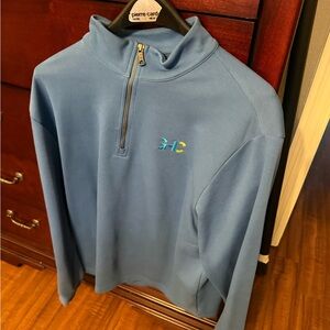 Brooks Brothers Blue Zip Up Sweater